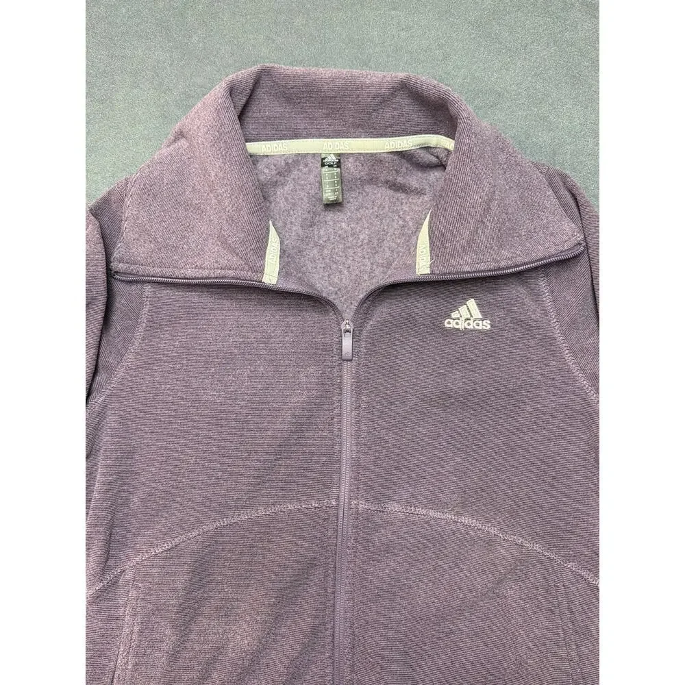 NWT Adidas Golf Heather Purple Zip Up Women's SM Fleece Jacket Performance Gear - Picture 2 of 11